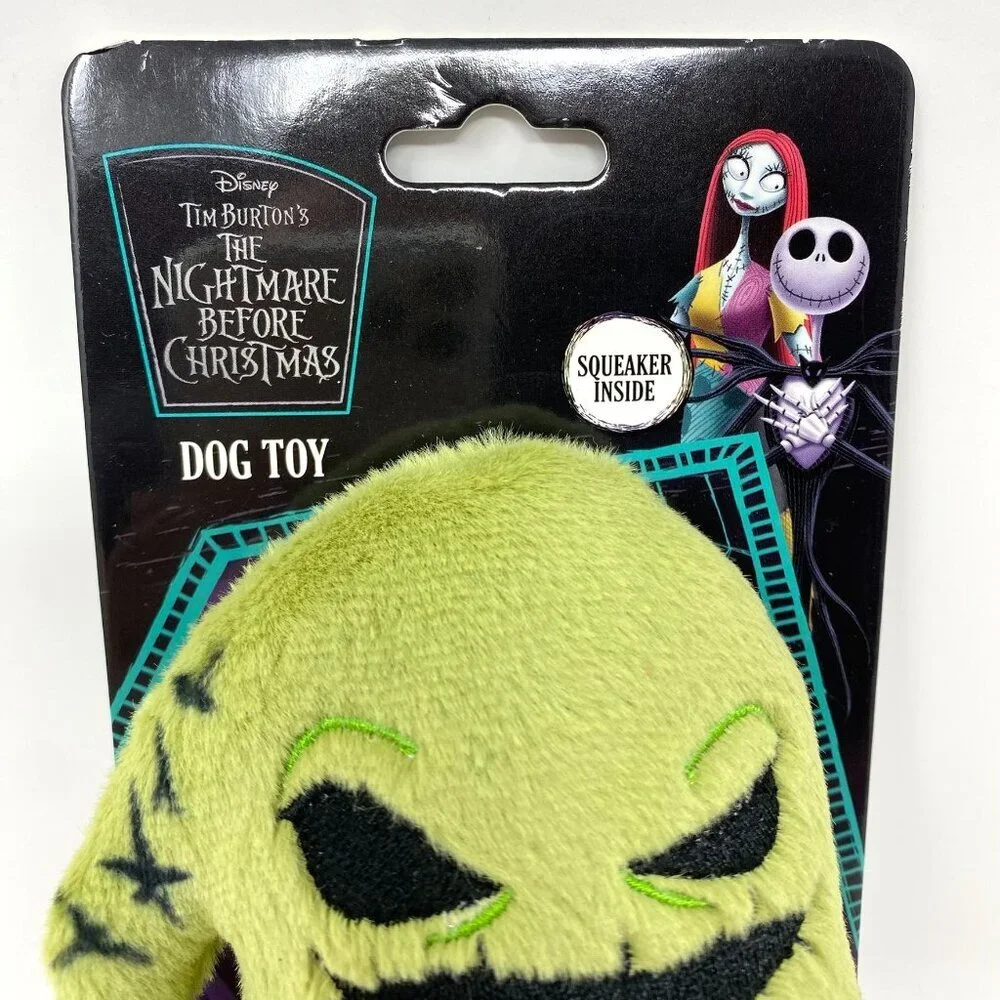 Disney Nightmare Before Christmas Oogie Boogie Dog Plush Toy Green Squeaker